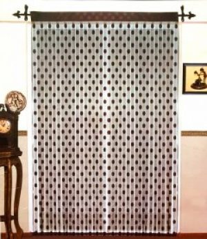 Шторы Нити Perla Горошины Черные 150*290 см