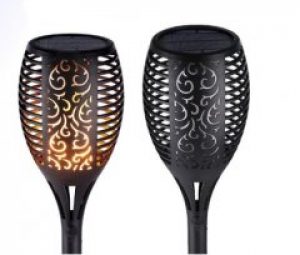 Светильник фонарь садовый (факел)на солнечной батарее 2шт(11654)