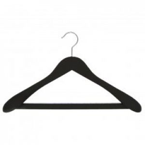 Вешалка для тяжелой одежды с рез.лентой на перекладине