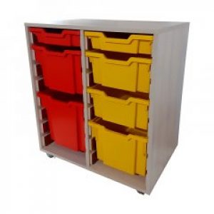 Органайзер Mebland с лотками Gratnells серии F красными и желтыми