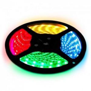 Светодиодная LED лента RGB 5050 (300LED) цвета переливаются с блоком питания 5 метров влагозащищенная в силиконе