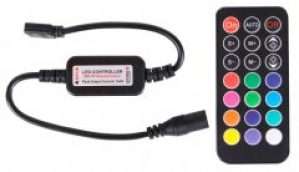RGB-контроллер Venom mini RF радио с пультом ДУ 21 кнопка Black (LDC-RF-6A-21)