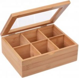 Коробка-шкатулка Gräwe из бамбука для хранения чая и сладостей и прочего 21x16x7