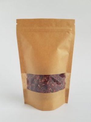 Пакет Allpack дой-пак 130х200 / 150гр. (крафт с окном) / 100шт 0000922