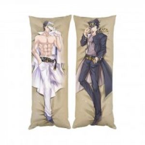 Подушка ростовая дакимакура Джотаро Куджо двухсторонняя 40х100 см со съемной наволочкой (dak0753)