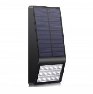 Cветильник уличный настенный на солнечной батарее для дачи SL-860B 15 светодиодов черный (S-6)