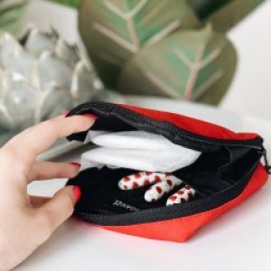 Органайзер для женских мелочей 11*11*2 см (красный)