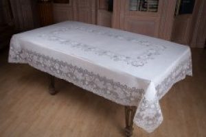 Скатерть XOPC-M "Кружевная" из рельефного винила 150х230см (107-5) (503)