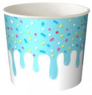 Бумажные стаканы для мороженого Актив Глазурь 286мл 20 упаковок по 25шт.