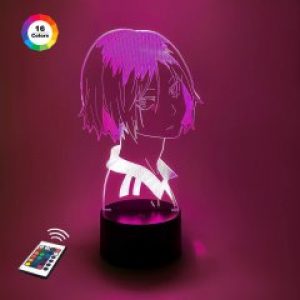 3D ночник "Кенма Козуме" (УВЕЛИЧЕННОЕ ИЗОБРАЖЕНИЕ) подарочная упаковка + 16 цветов + пульт ДУ + сетевой адаптер + батарейки (3ААА)  3DTOYSLAMP