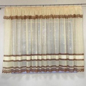 Короткая тюль сетка ALBO 300x170 cm Золото-коричневая (KU-138-3-2)