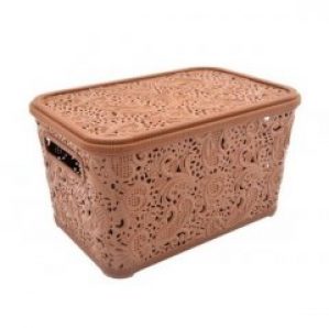 Корзина POLIMERBYT с крышкой Ажур 4