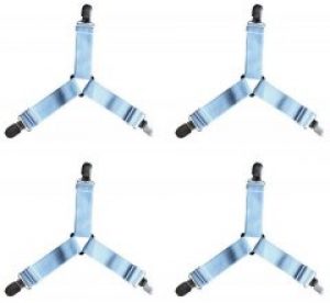 Фиксатор - держатель для простыни постельного белья PlumHOME короткий универсальный 4 шт Синий