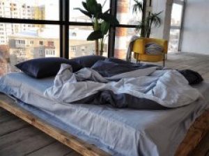 Комплект постельного белья MoonLine Graphite Moon сатин (100% хлопок) 150х215