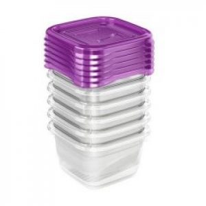 Комплект емкостей для СВЧ прямоугольный Fredo Fresh 6*0