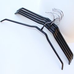 Набор вешалок металлических с силиконовым покрытием Hanger для одежды 5 шт 40 см черные (03-04-04)