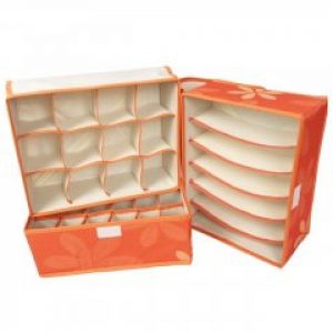 Набор органайзеров для белья с крышкой Hanger 3 шт оранжевый (300-03-03)