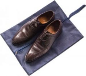 Объемная сумка-пыльник для обуви на молнии ORGANIZE HO-02 синий ( BD_HO-02)