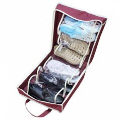 Органайзер для обуви Shoe Tote Bag Pro сумка для хранения обуви на 6 пар Бордовый 47306