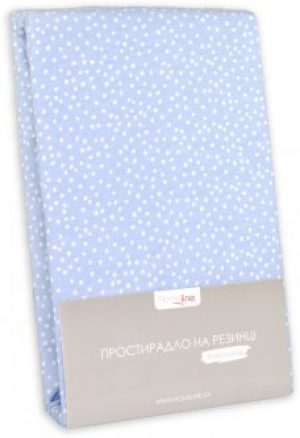 Простынь на резинке Home Line 180х200 Голубая в горошек (2600001506914)