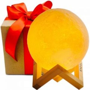 Настольная лампа ночник AVVS tech Луна Нила Армстронга Беспроводная 3 оттенка свечения +Подарочная упаковка