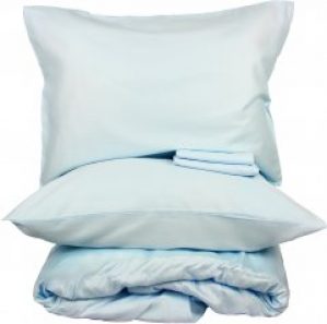 Простынь на резинке LightHouse Сатин 160х200+30 Голубая (2200000550651)