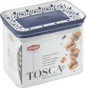 Емкость для хранения сыпучих продуктов Stefanplast Tosca 1.2 л Бело-голубая (55601)