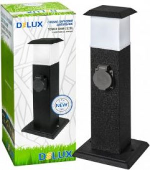 Светильник садово-парковый DELUX TOWER SMM-202GL E14 c розеткой (90015703)