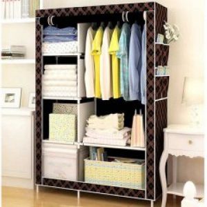 Шкаф органайзер тканевый сборной HCX «105NT» Черный/ Золото