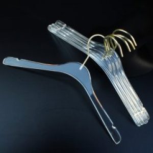 Набор вешалок для одежды Hanger акриловых прозрачных 43 см 5 шт (02-01-01)