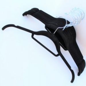 Набор вешалок флокированных для одежды Hanger 42 см 10 шт черных (07-01-15)