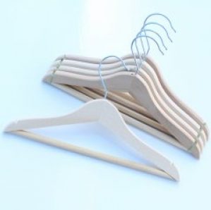 Набор вешалок деревянных детских нелакированных ЭКО 31 см 5 шт (04-09-04)