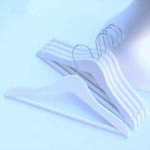 Набор вешалок для детской одежды ЕКО деревянных 31 см 5 шт белых (04-09-102)