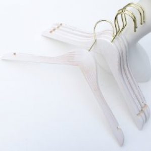 Набор вешалок деревянных для одежды Hanger под старину 44 см 5 шт белых (09-13-15)
