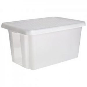 Бокс пластиковый прозрачный SPACEO 45 л с крышкой (11578784)