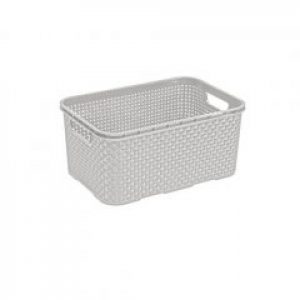 Корзина BranQ Rattan серая 13х19.5х28.5 см (11908435)