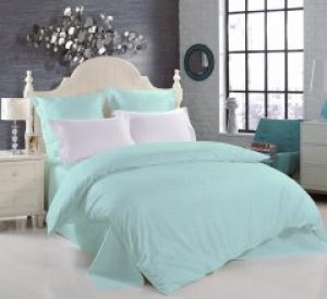 Комплект постельного белья Zastelli Поплин 20 Белый горох на мятном двуспальное (2500000966781)