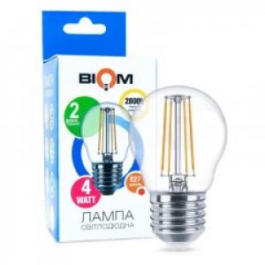 Филаментная лампа BIOM FL-301 4W E27 2800K G45 (Шар)
