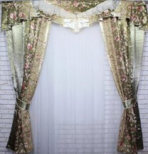 Кухонный комплект Chtextil шторы с подвязками е843