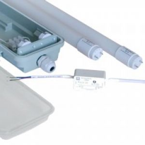 Линейный светильник ЕВРОСВЕТ LED-SH-40 IP65 с лампами 18 Вт 6400К + Предохранитель ЕВРОСВЕТ PULS-10 (53635)