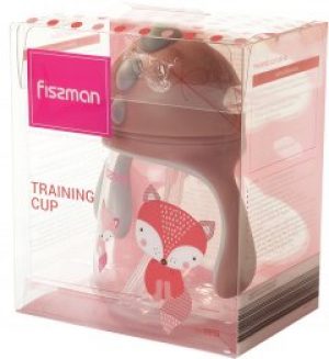 Детская бутылка Fissman с трубочкой Бордовая 260 мл (6903)