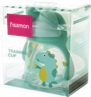 Детская бутылка Fissman с трубочкой Зеленая 260 мл (6902)