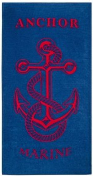 Пляжное велюровое полотенце Lotus Anchor New 75х150 см Синее (svt-2000022244961)