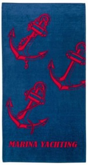 Пляжное велюровое полотенце Lotus Marina Yachting 75х150 см Синее (svt-2000022244985)