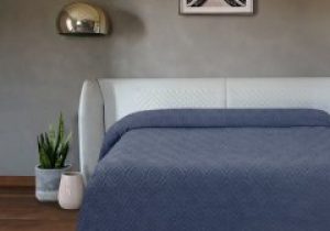 Простынь махровая Lotus Geo 200х220 Синяя (svt-2000022245036)