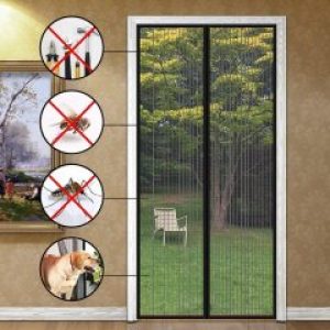 Москитная сетка Антимоскитная шторка Magic Mesh на магнитах Сетка на дверь от насекомых 210*100 Черный