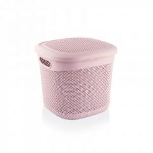 Корзина для хранения Ucsan plastik Drop Design 15 л розовая M-166
