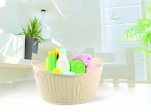 Корзина Ucsan plastik вязка овальная 9 л кремовая M-069