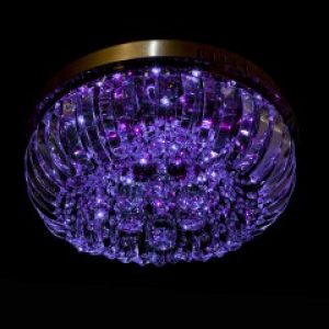 Хрустальная люстра с LED подсветкой на пульте управления на 4 лампочек (золото) P5-E1691/4/FG