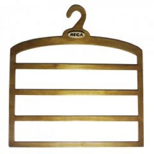 Вешалка Hega для брюк и юбок четырехуровневая большая деревянная прочная - ПЛЕЧИКИ - для юбок